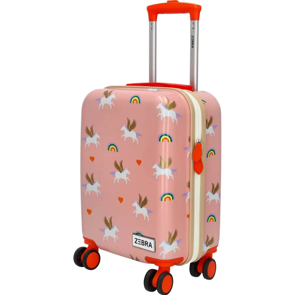 Zebra Trends trolley met all-over print 46 cm. roze, foto 4
