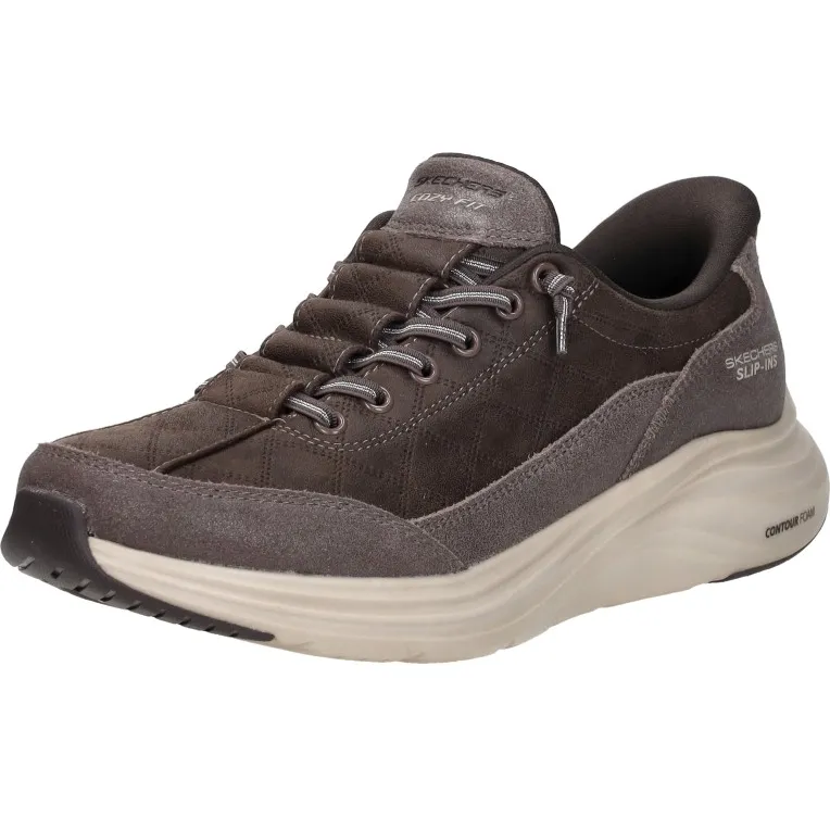 Skechers Slip-ins Contour Foam veterschoenen bruin, foto 4