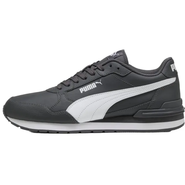 Puma St Runner V4 leren sneakers - grijs/wit