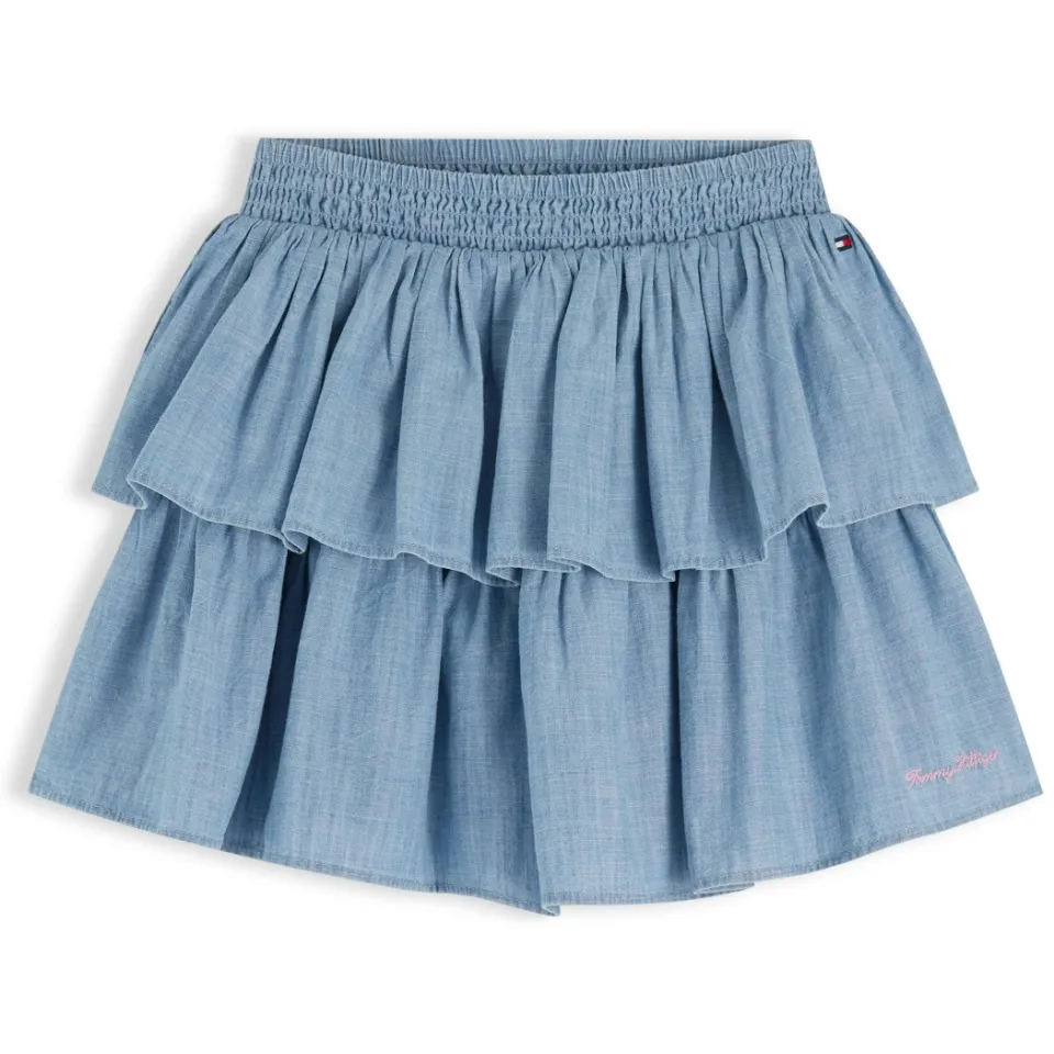 Tommy Hilfiger spijkerrok lichtblauw light blue denim, foto 2
