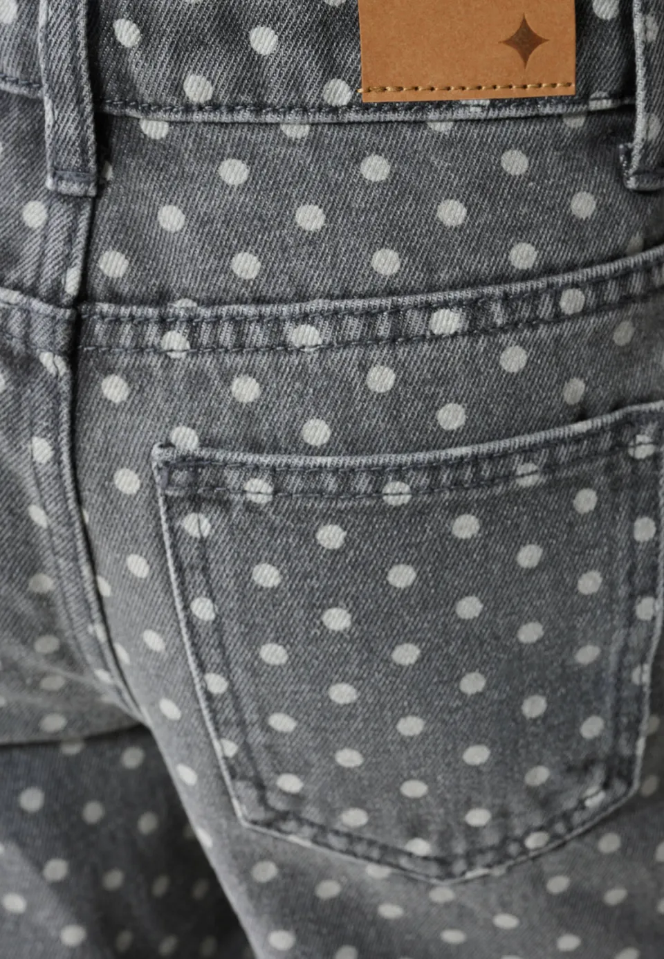 Shoeby wide leg jeans met stippen - grijs, foto 5