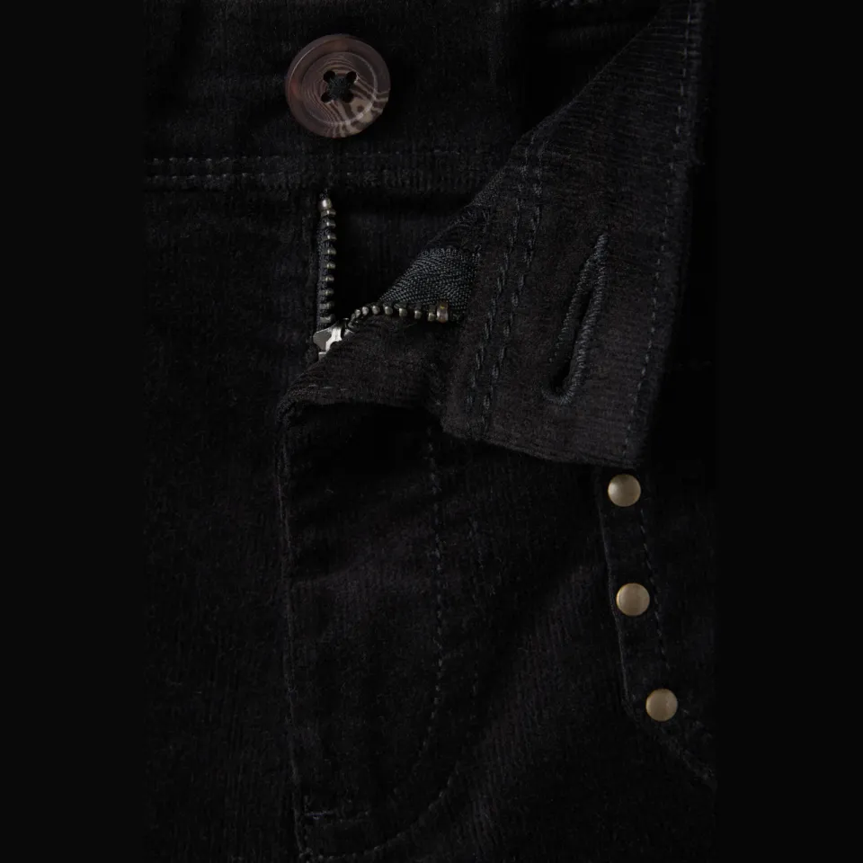 Mango Kids corduroy flared broek met studs zwart, foto 3