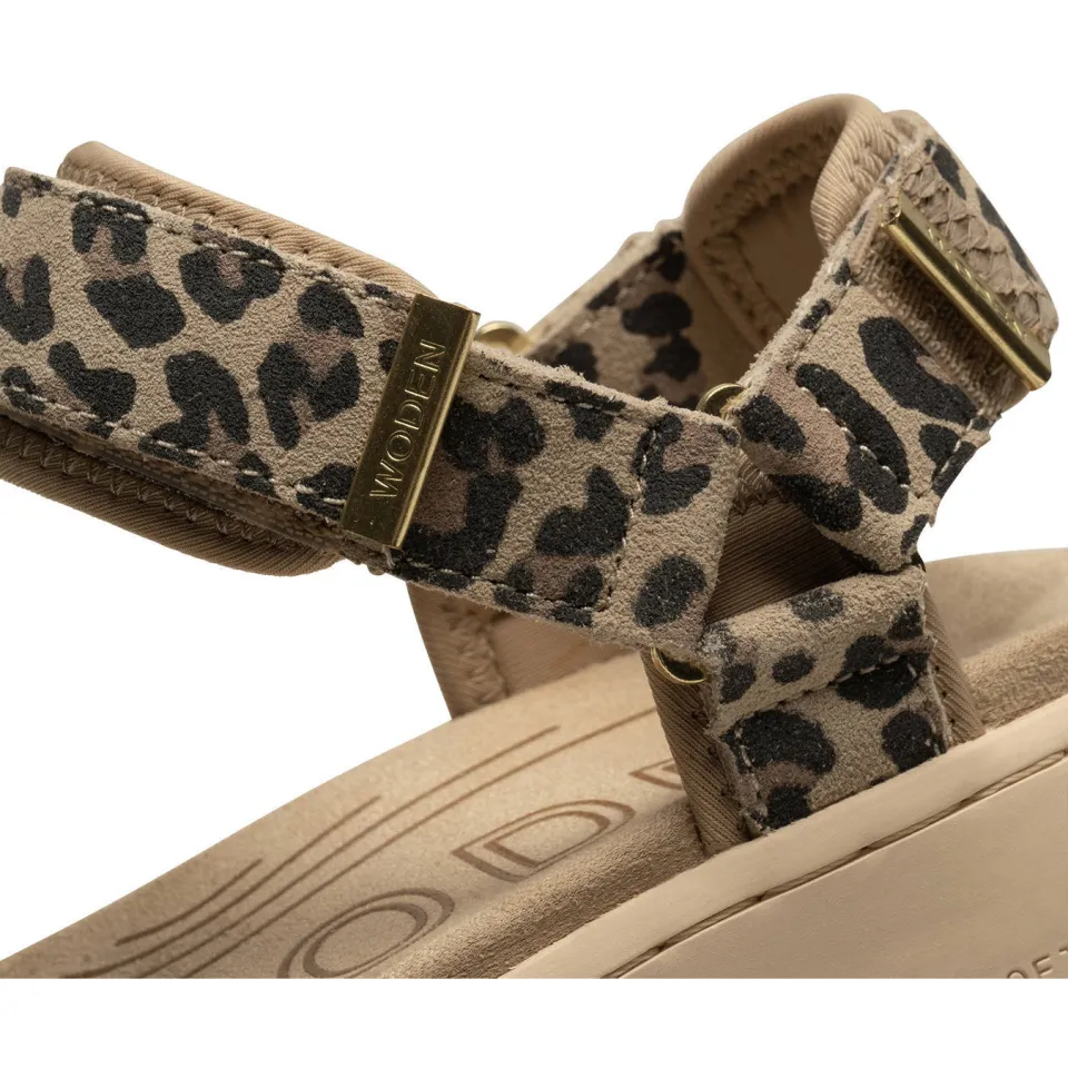 Woden Line sandalen beige leopard, foto 6