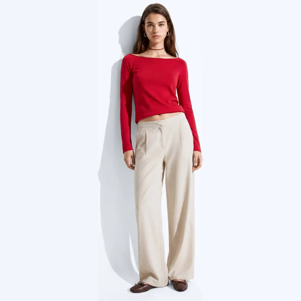 Mango TEEN katoenen pullover - rood