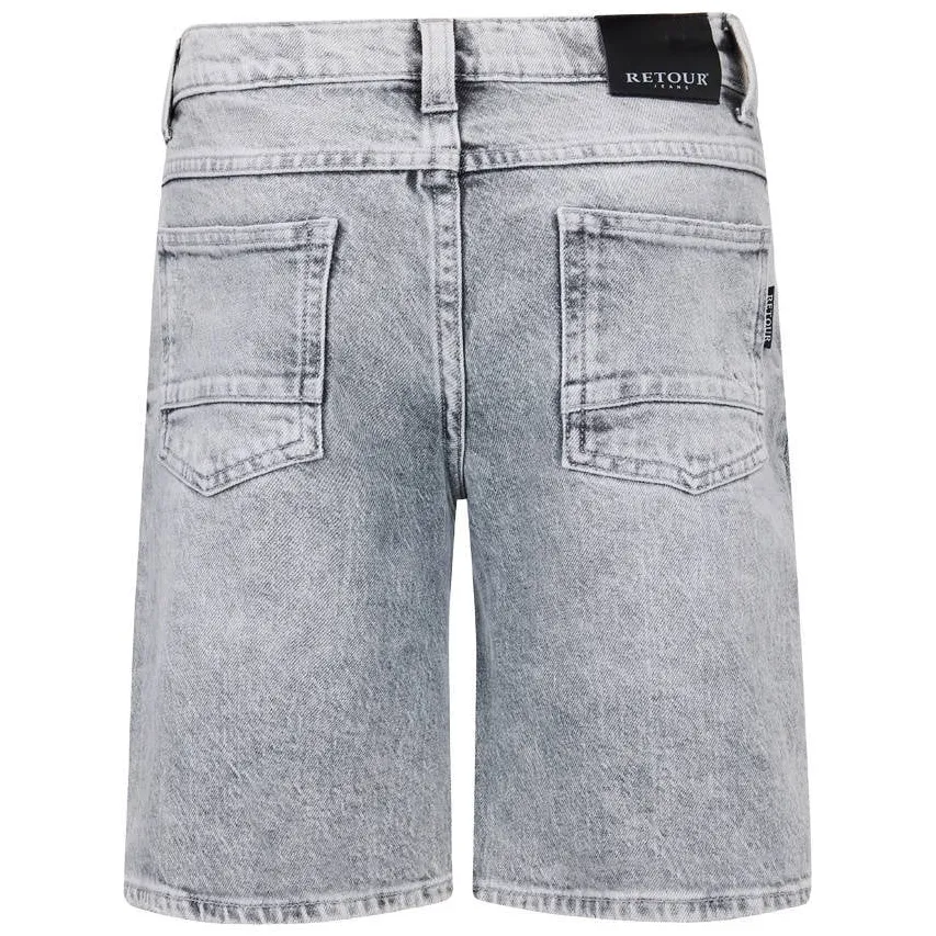 Retour Jeans relaxed regular waist jeansshort grijs, foto 2