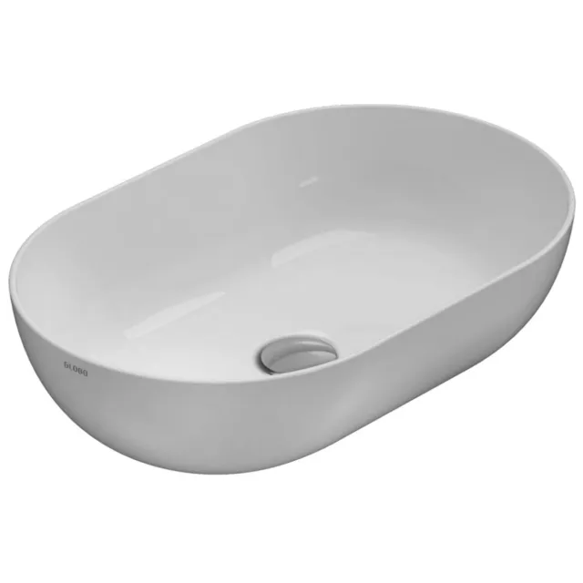 Luca Waskom Luca Sanitair Blobo 60x41x16 cm Opzet Wastafel Luca Sanitair Wit