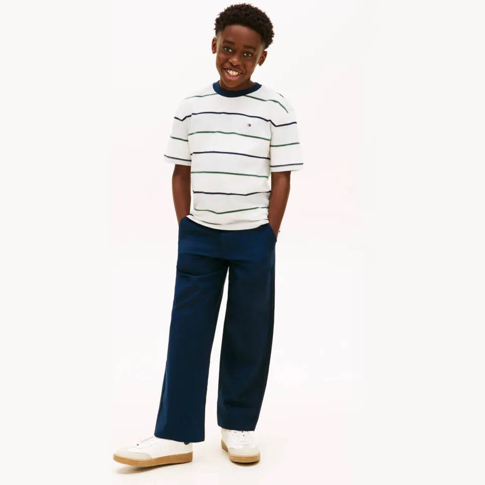 Tommy Hilfiger gestreepte T-shirt wit, foto 3