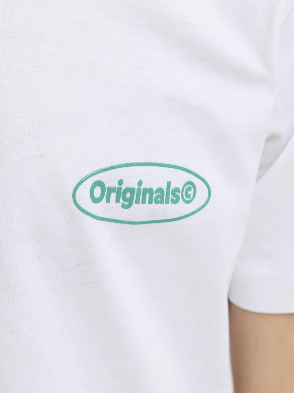 Jack & Jones relaxed fit T-shirt met backprint wit, foto 6