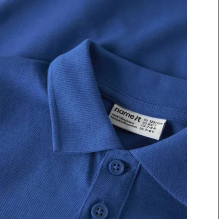 NAME IT KIDS polo blauw Jongens Katoen Polokraag Effen, foto 3