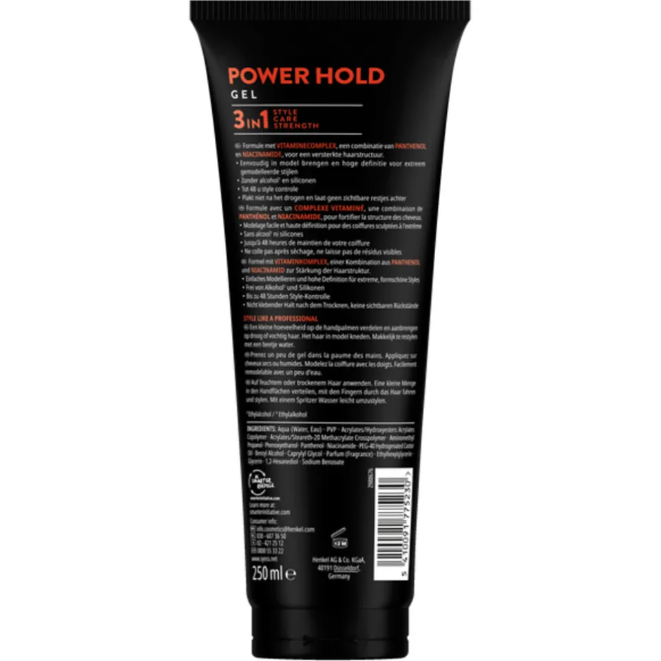 6x Syoss Power hold Haargel 250 ml, foto 2