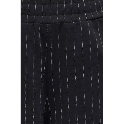 Only wijde broek donkerblauw met krijtstreep donkerblauw/ecru, foto 3