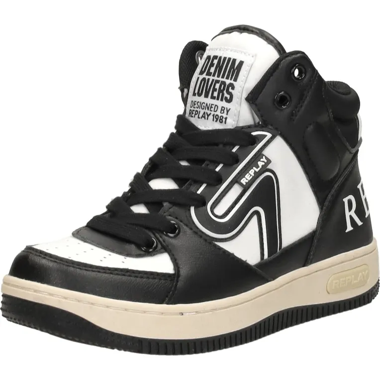 Replay Epic Jr Mid 4 hoge sneakers zwart, foto 4