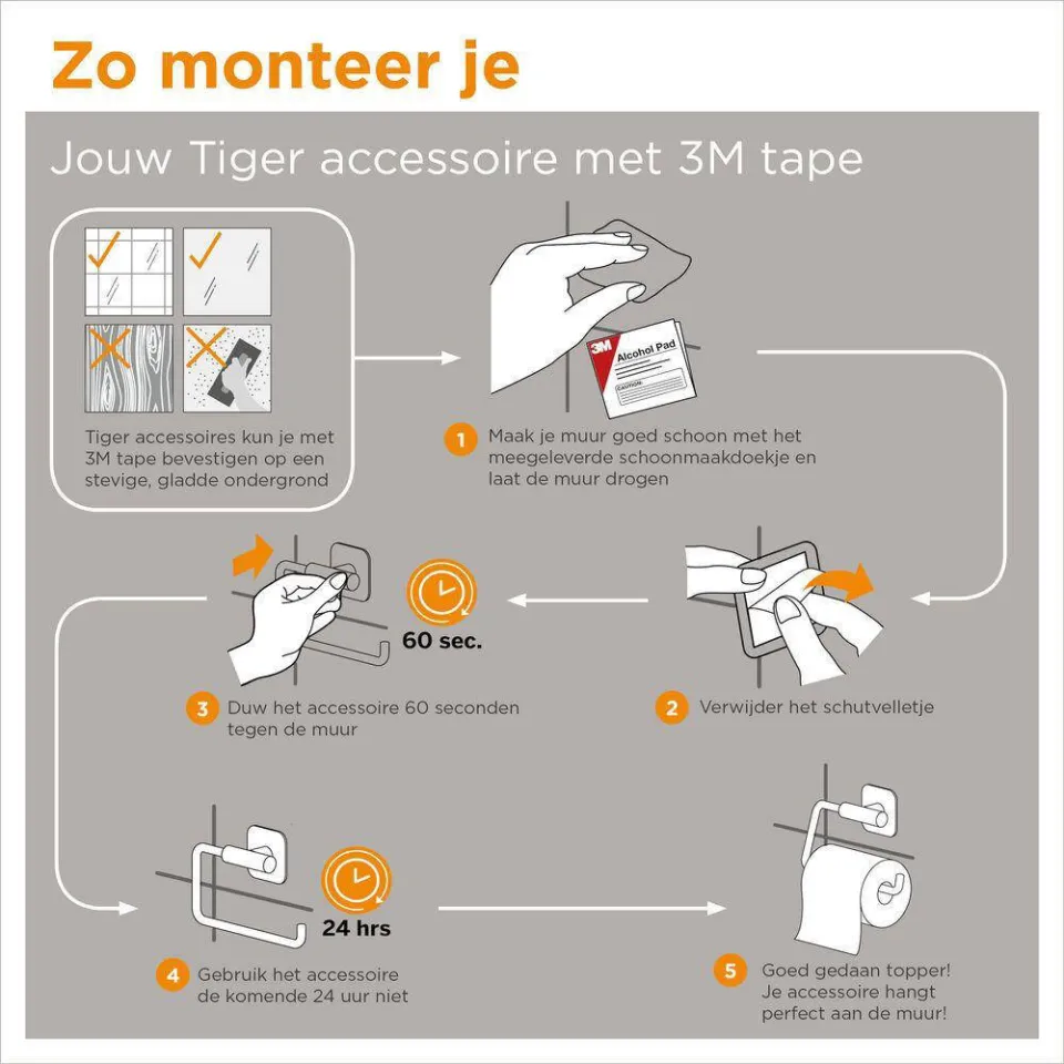 Tiger Tune toiletrolhouder zwart, foto 4