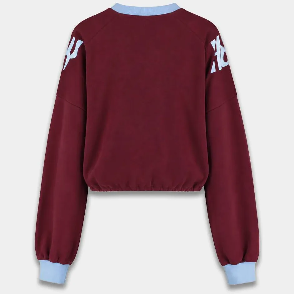 Harper & Yve cropped trui met print - donkerrood, foto 3