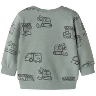 NAME IT BABY rechtvallende sweater met print - groen All over print, foto 2