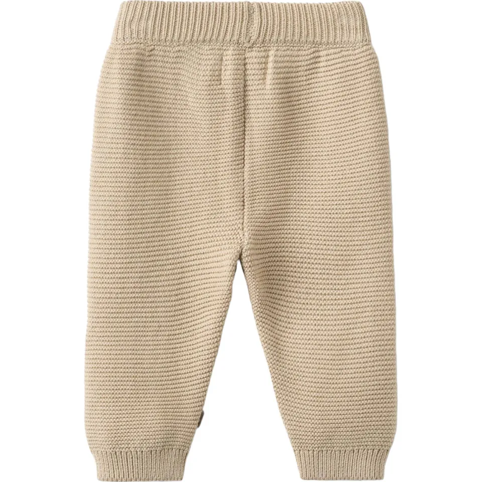 Wheat katoenen gebreide babybroek beige, foto 2