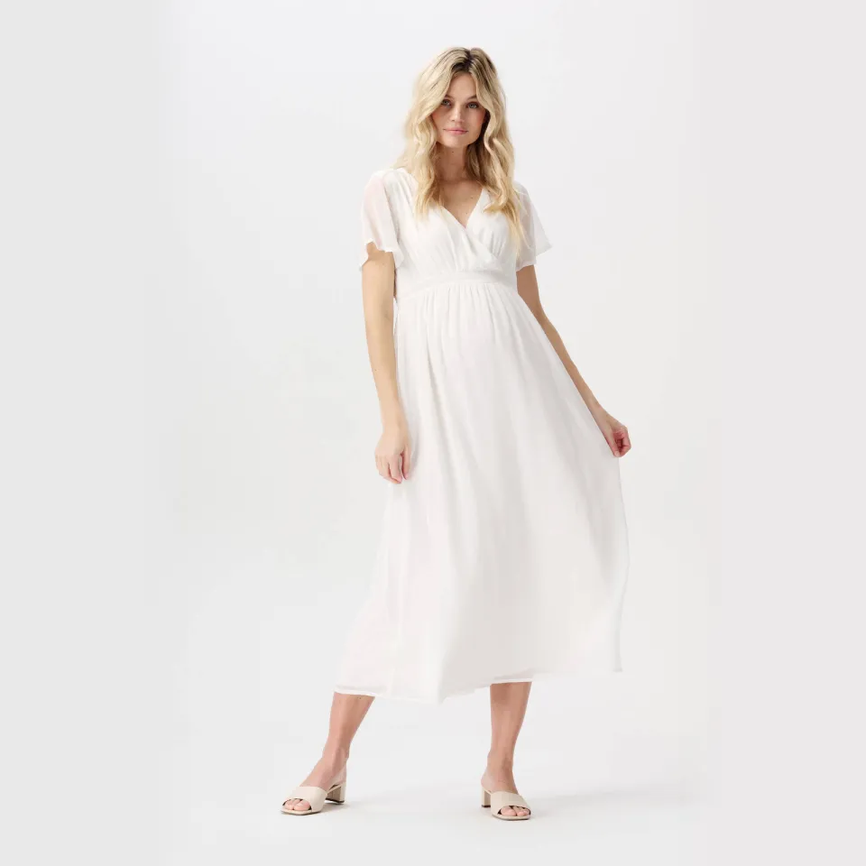 Noppies Amelie zwangerschapsjurk offwhite