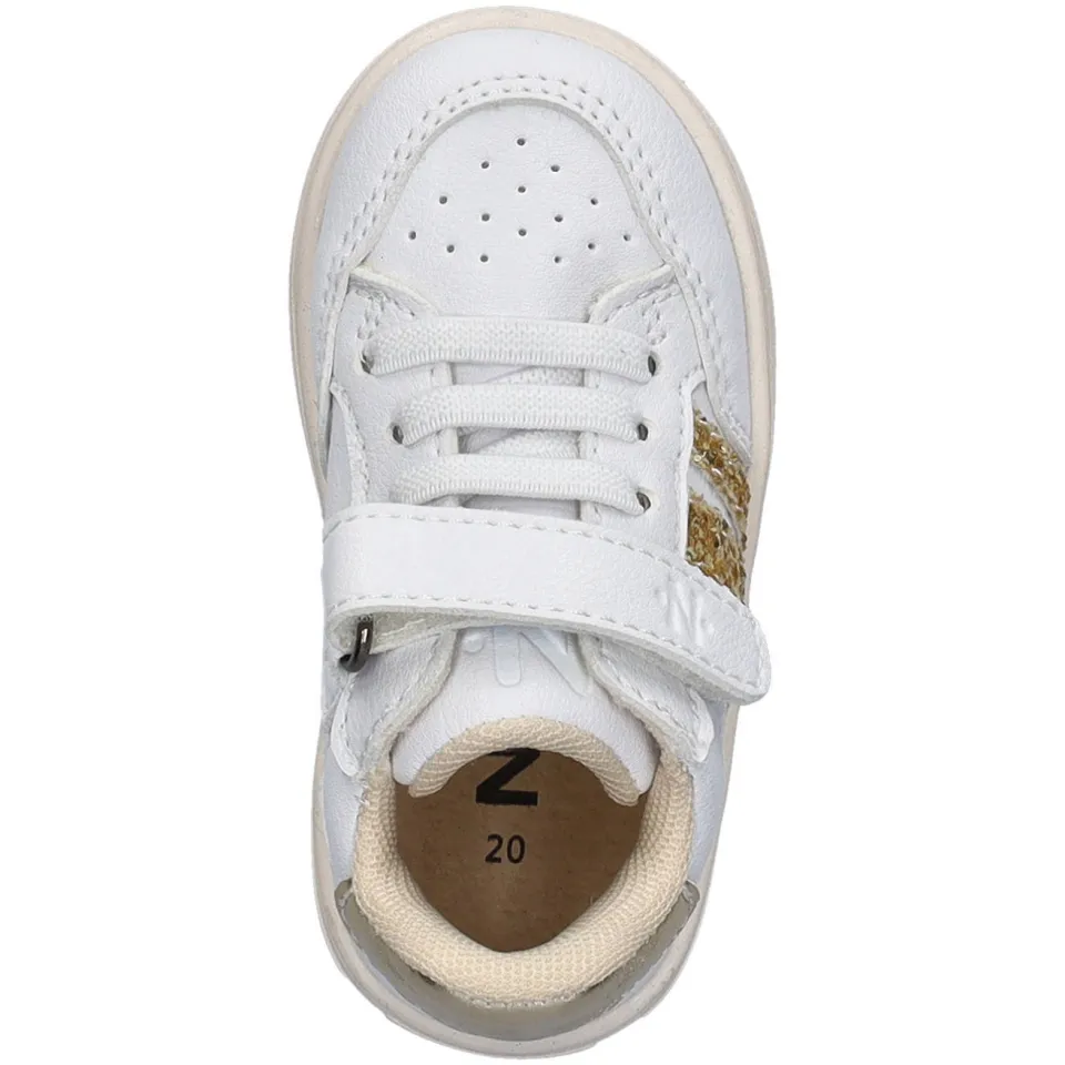 Nelson Kids leren sneakers wit/goud, foto 6