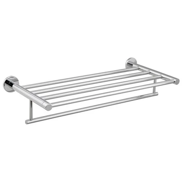 Sapho Dubbele Handdoekhouder Sapho Samba met Plankopslag 63 cm Chroom