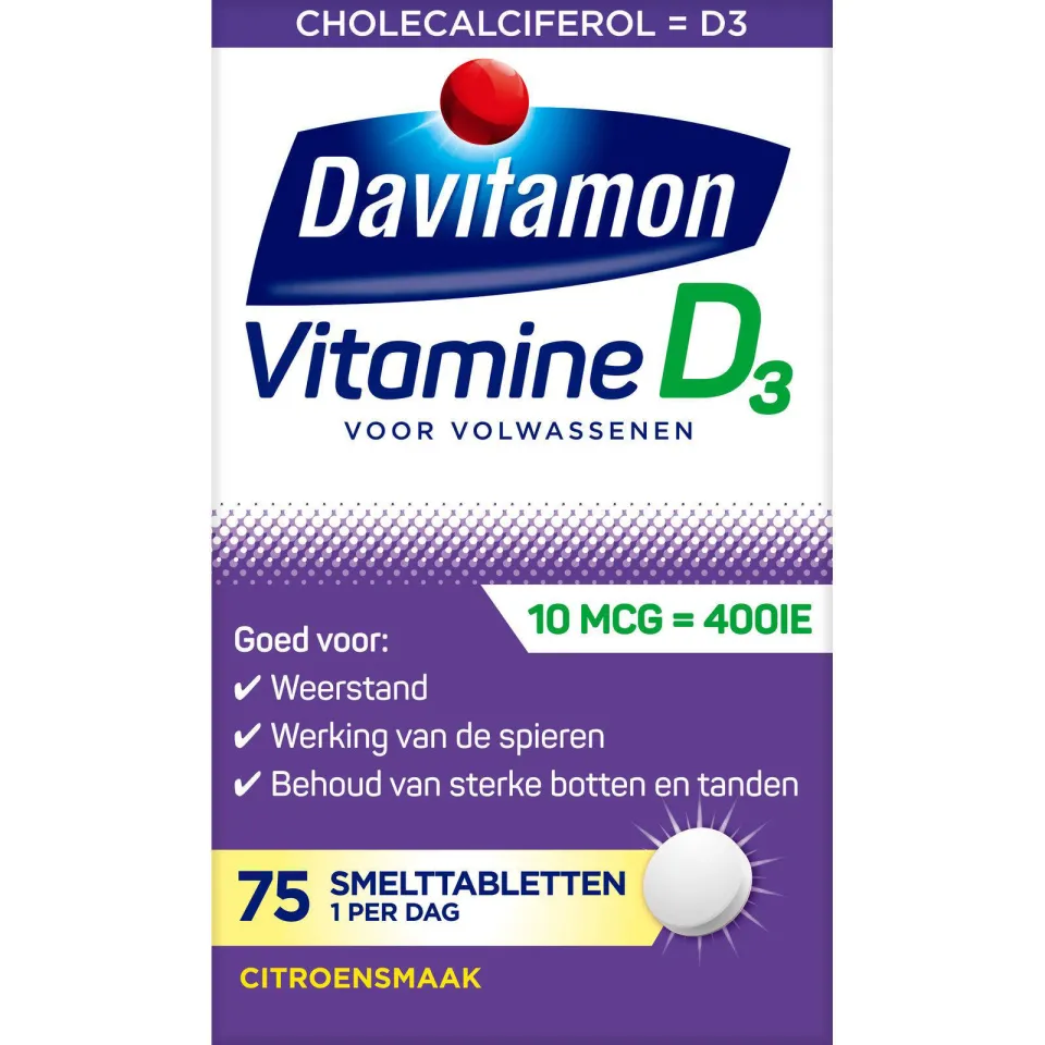 Davitamon Vitamine D3 smelttabletten, foto 3