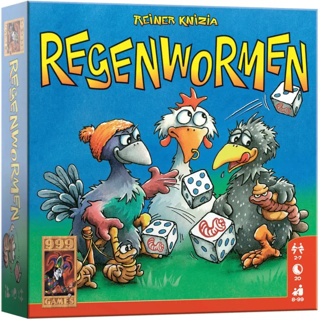 999 Games Regenwormen dobbelspel, foto 2