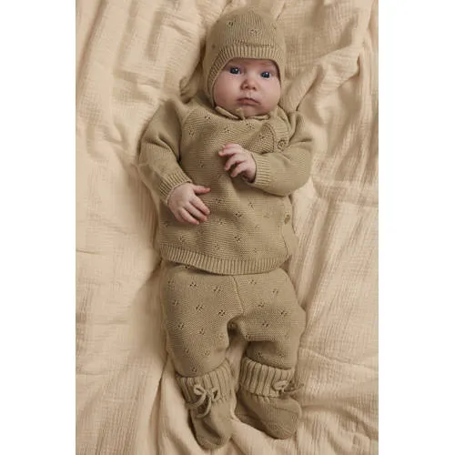 Lil' Atelier BABY katoenen gebreide trui - beige, foto 4
