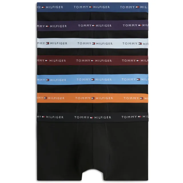 Tommy Hilfiger Repeat Logo Trunk boxershorts heren 7-pack zwart, foto 2