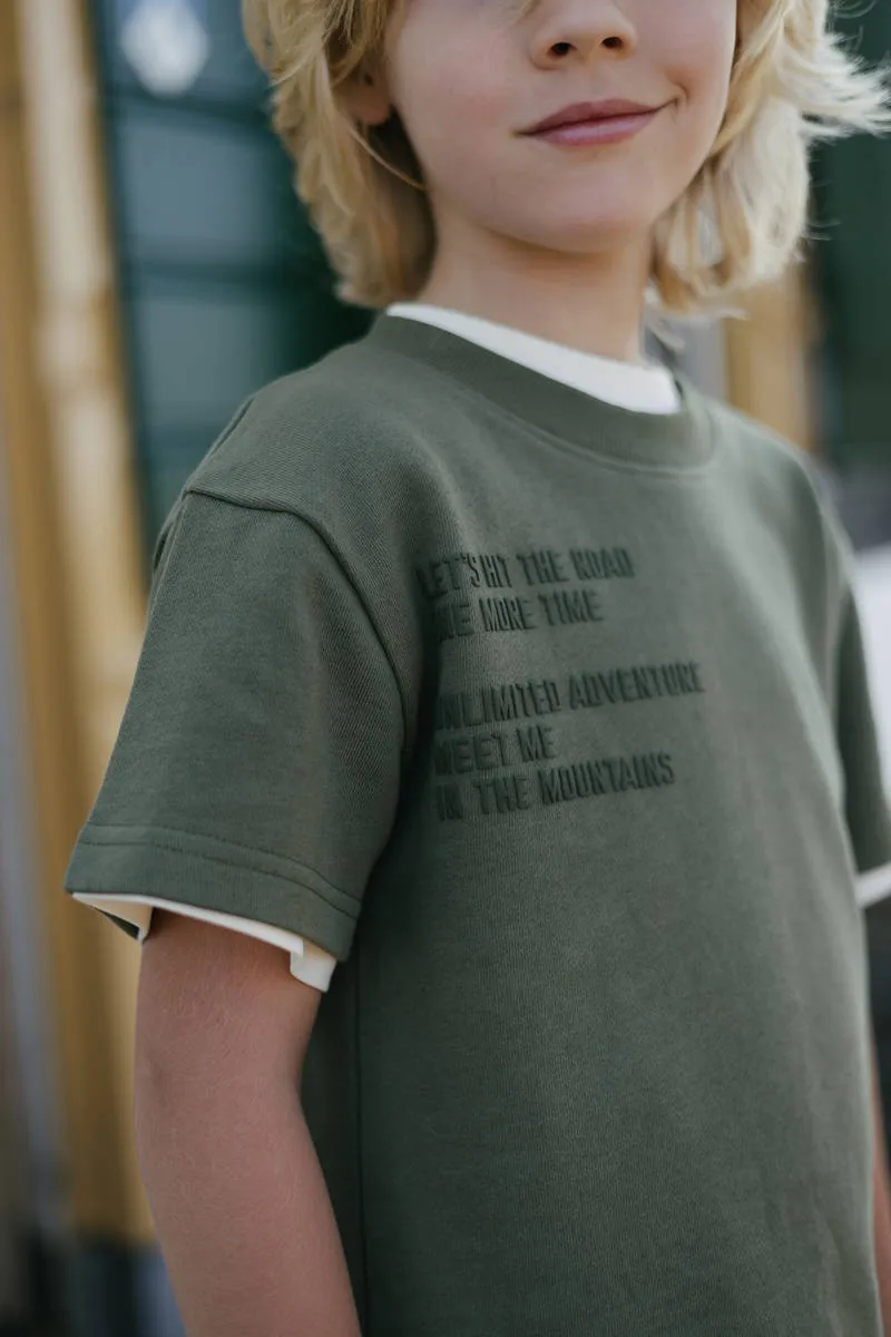 Levv Little t-shirt groen met tekstprint, foto 7