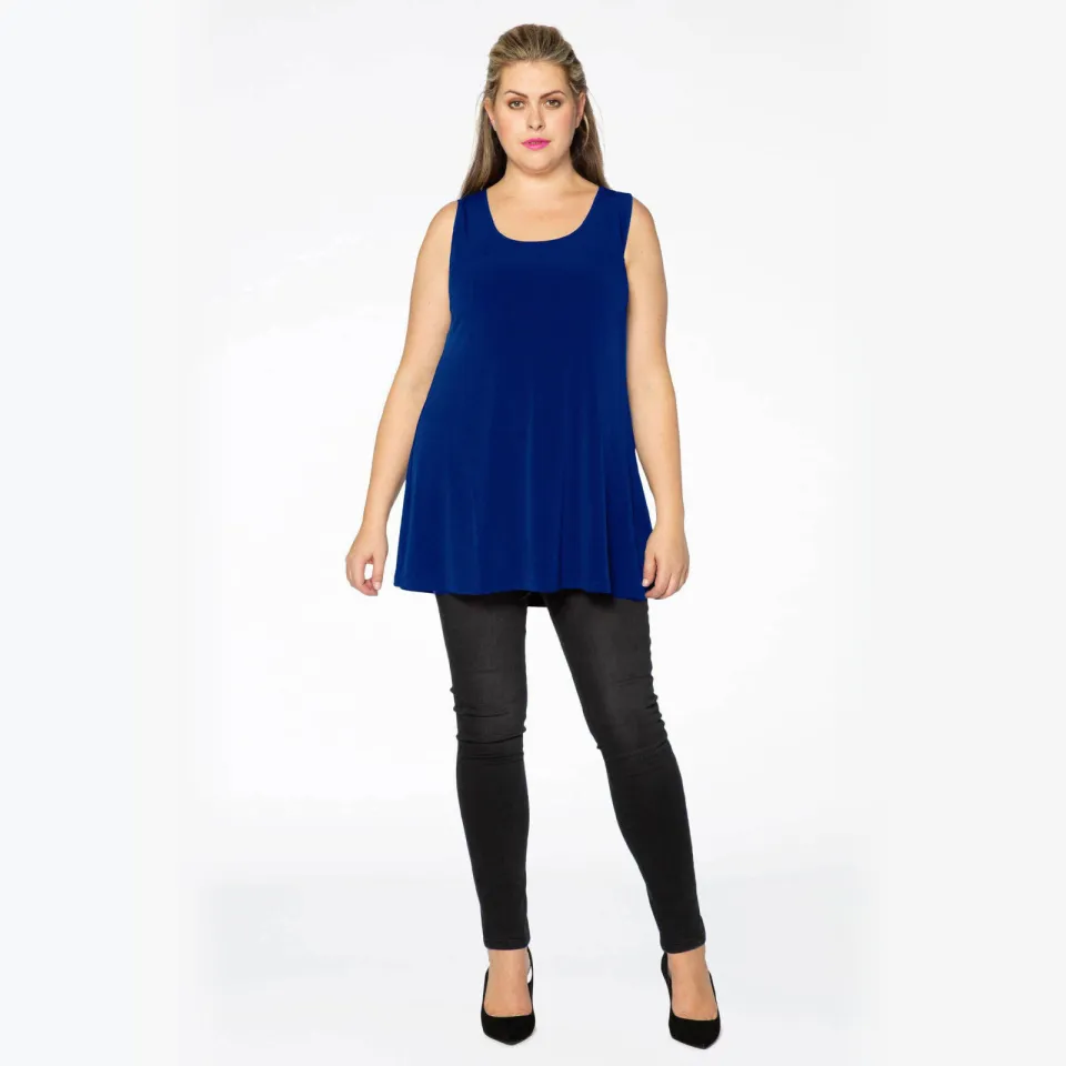 Yoek singlet van travelstof DOLCE blauw, foto 5