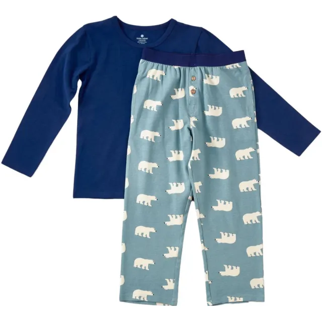 Little Label pyjama met ijsberenprint blauw, foto 2