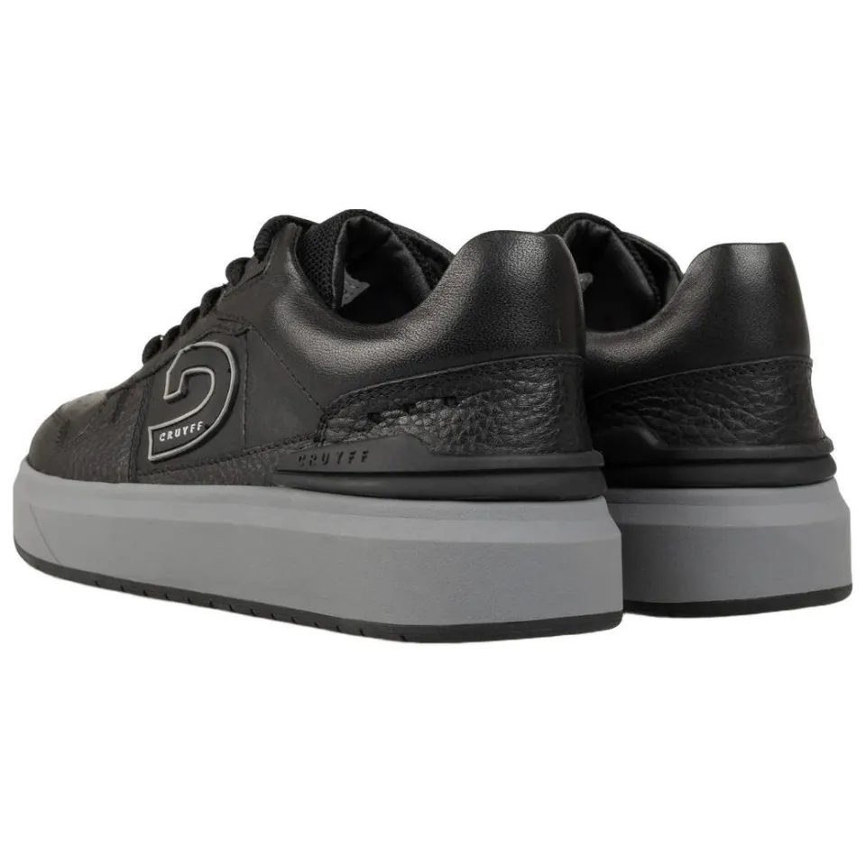Cruyff leren sneakers - zwart/grijs, foto 3