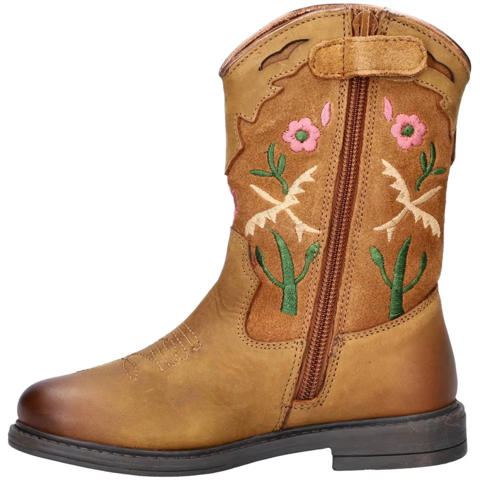 Nelson Kids leren cowboylaarzen cognac, foto 4