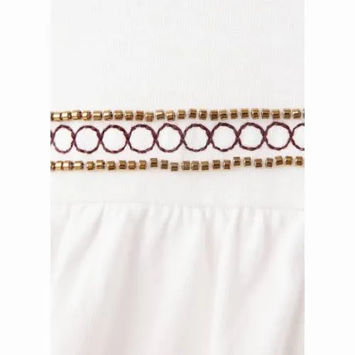 Mango Kids blouse met borduursels - wit, foto 4