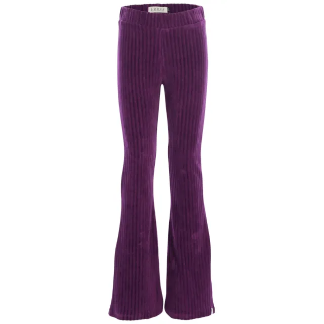 LOOXS little fluwelen flared broek paars, foto 2