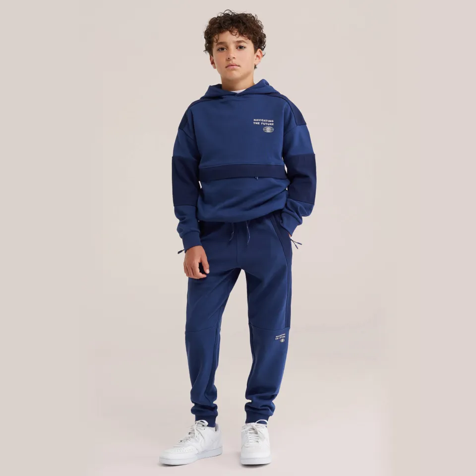 WE Fashion joggingbroek blauw Blauw/donkerblauw