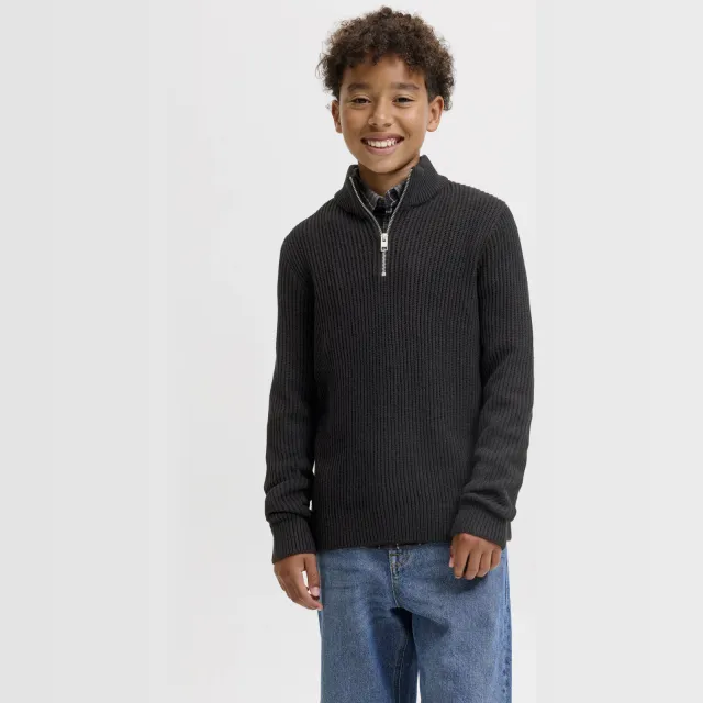 Jack & Jones JUNIOR gebreide schipperstrui - zwart