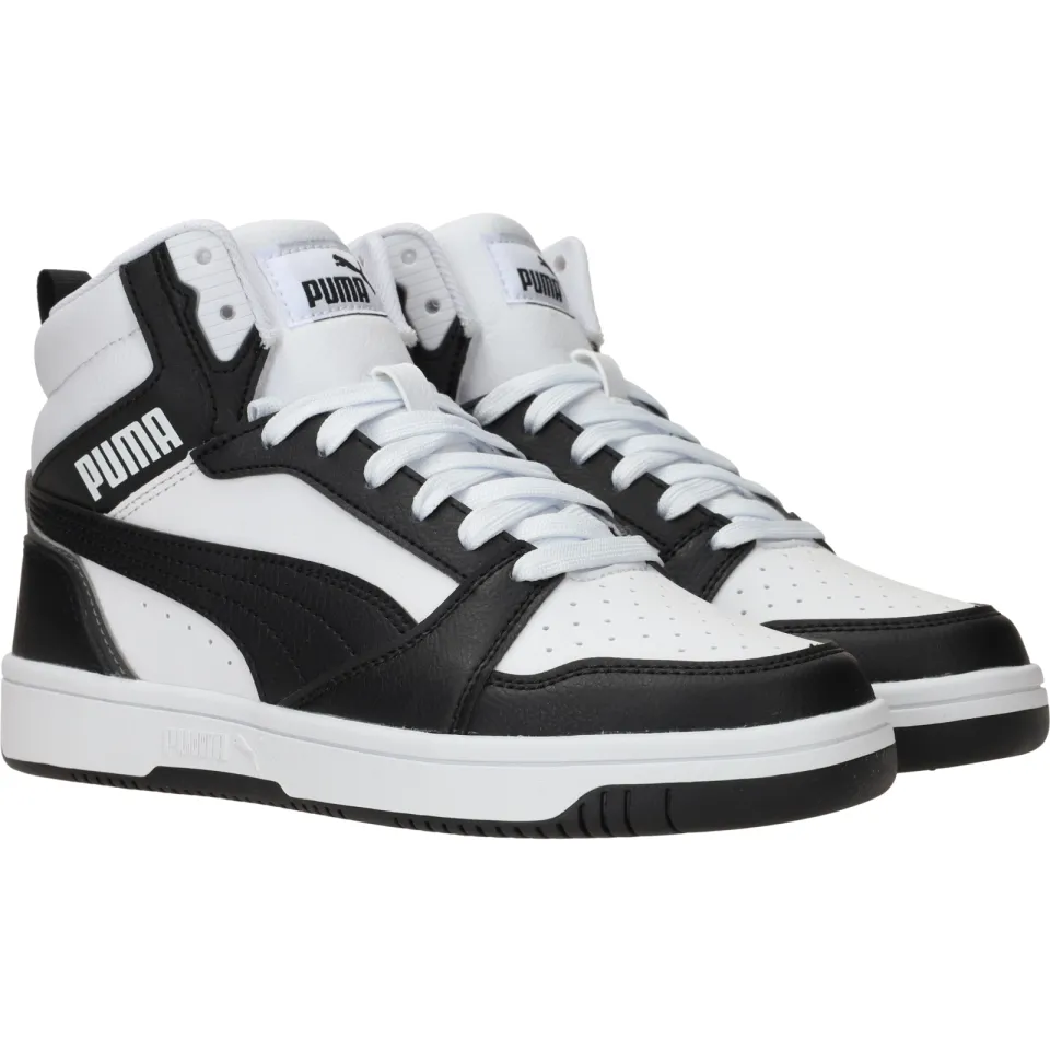 Puma Rebound V6 Mid hoge sneakers zwart en wit, foto 3