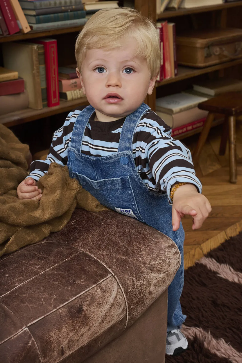 Z8 mini gestreepte longsleeve blauw/donkerbruin Blauw/ donkerbruin