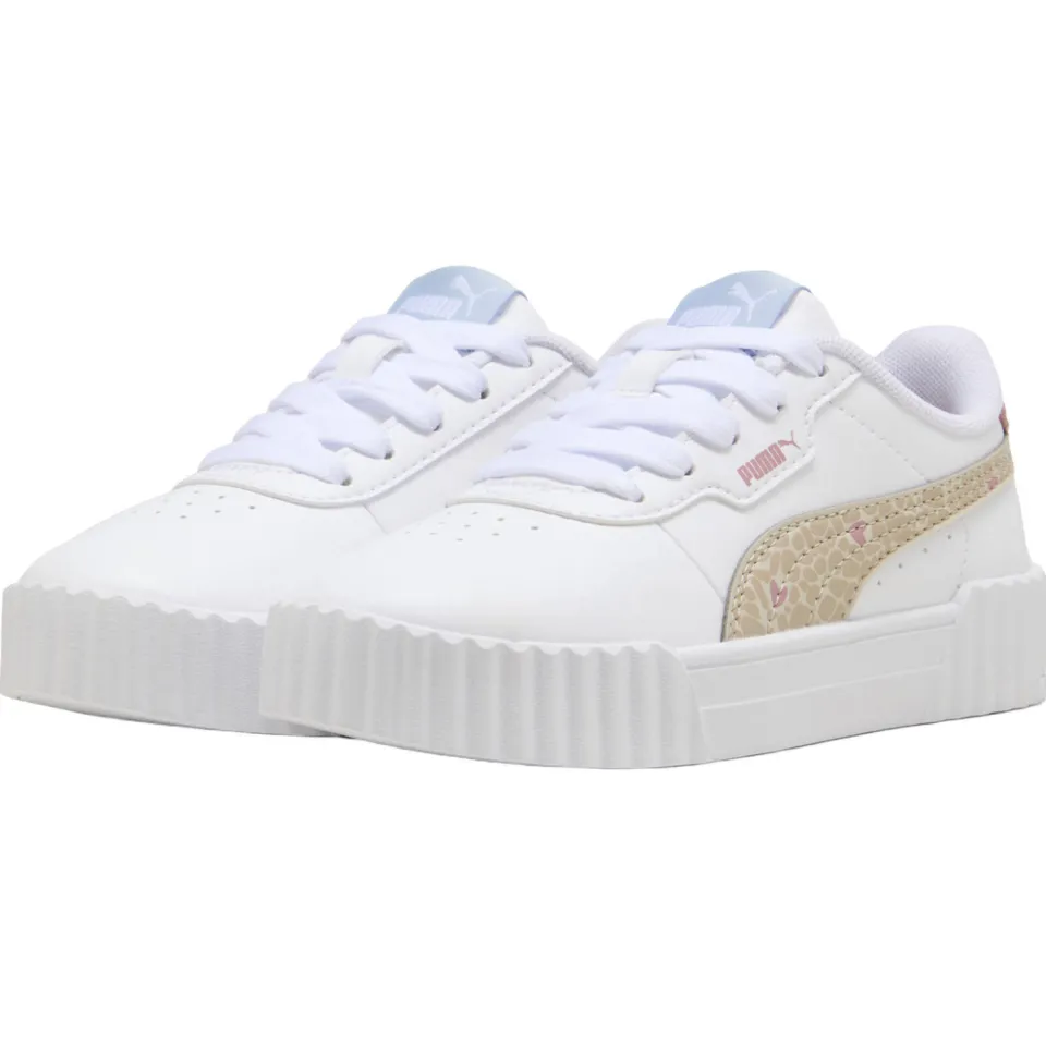 Puma Carina 3.0 imitatieleren sneakers - wit/ecru, foto 4