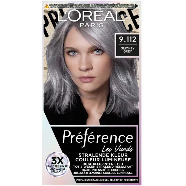 L'oréal Préférence Les Vivids haarverf 9.112 smokey grey, foto 2