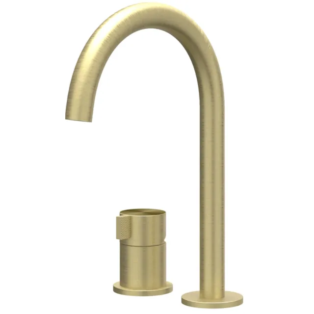 IVY Tribe Coldstart 2-gats wastafelkraan mat goud PVD Geborsteld RVS316 Mat Goud PVD