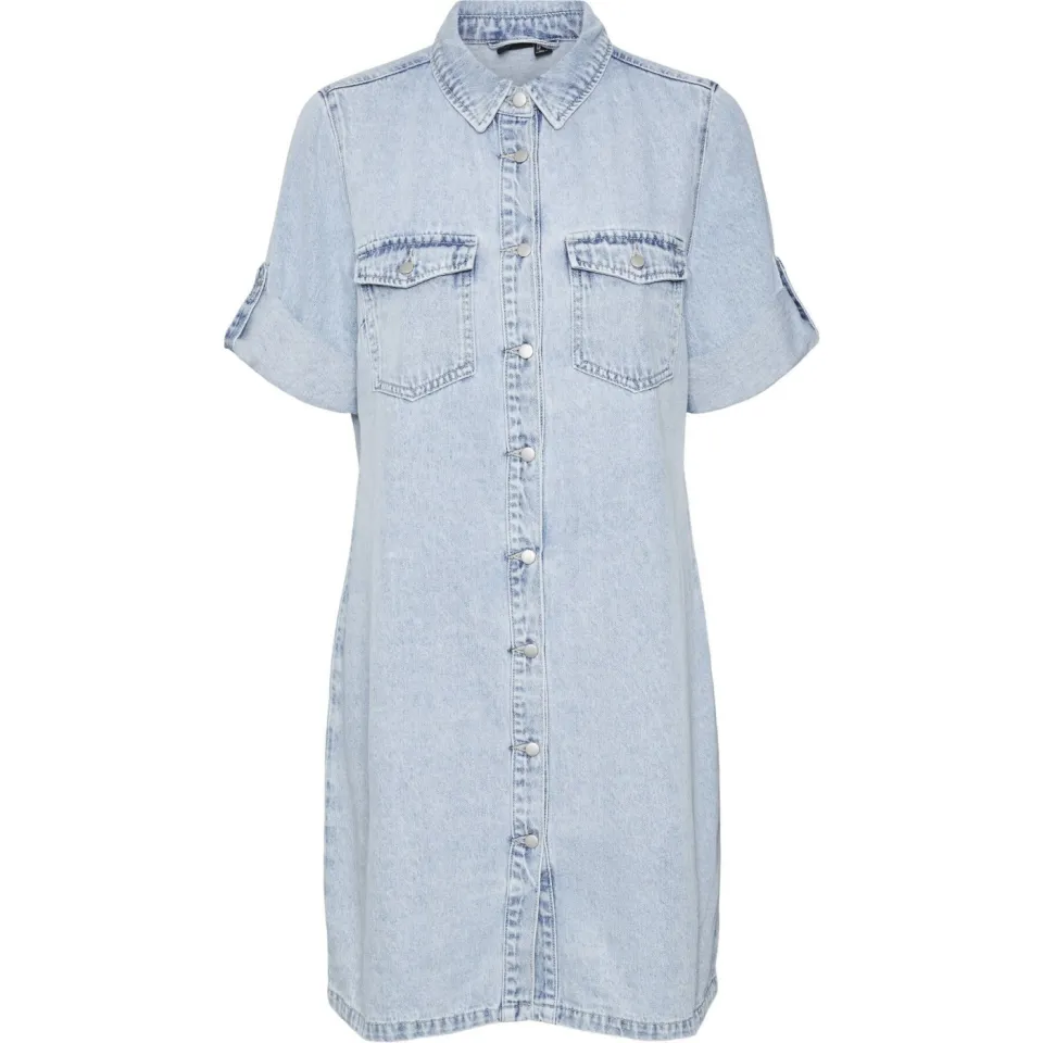Vero Moda VMJENNIE spijkerjurk light blue denim, foto 3