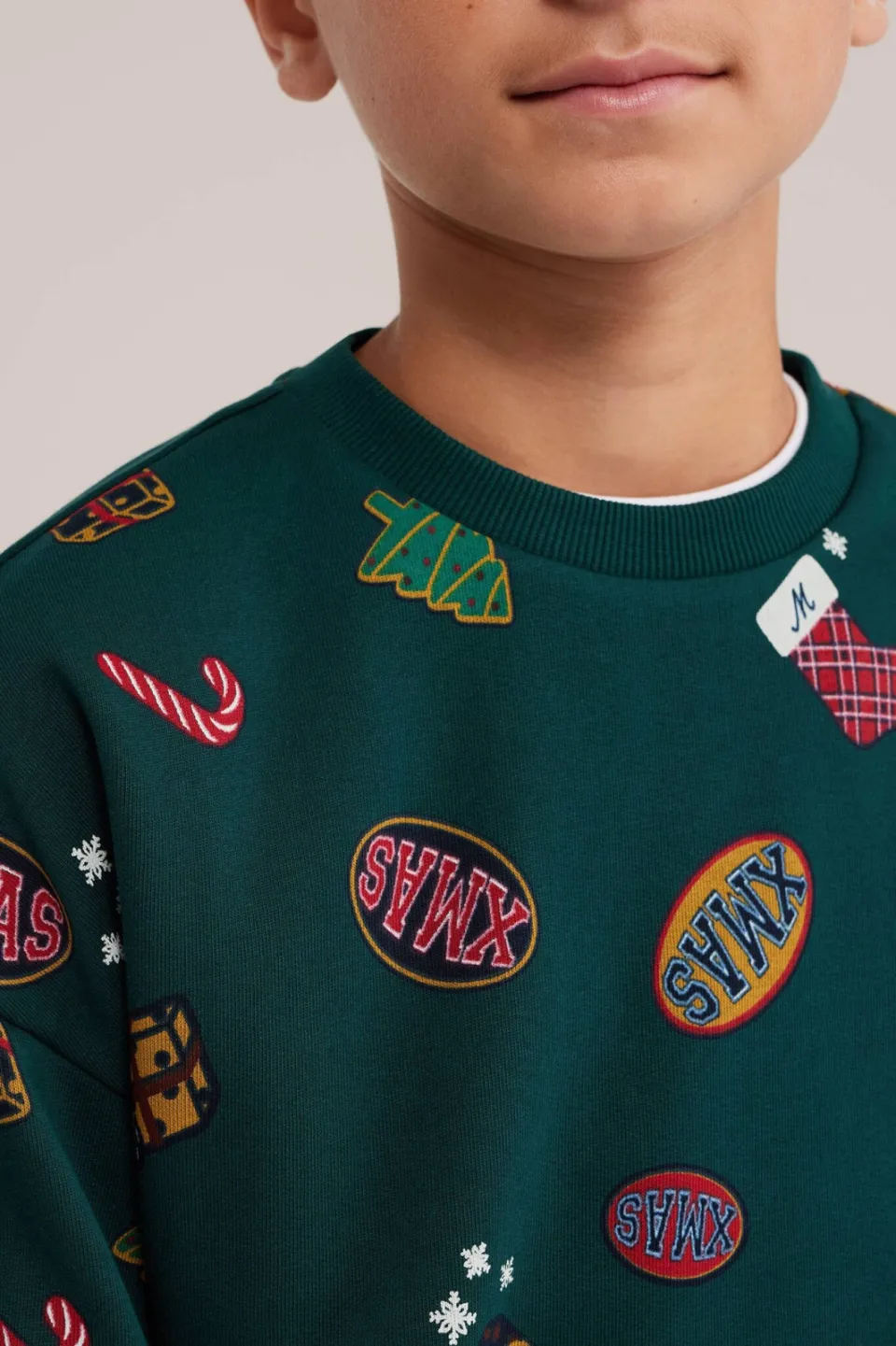 WE Fashion sweater met print - groen, foto 5
