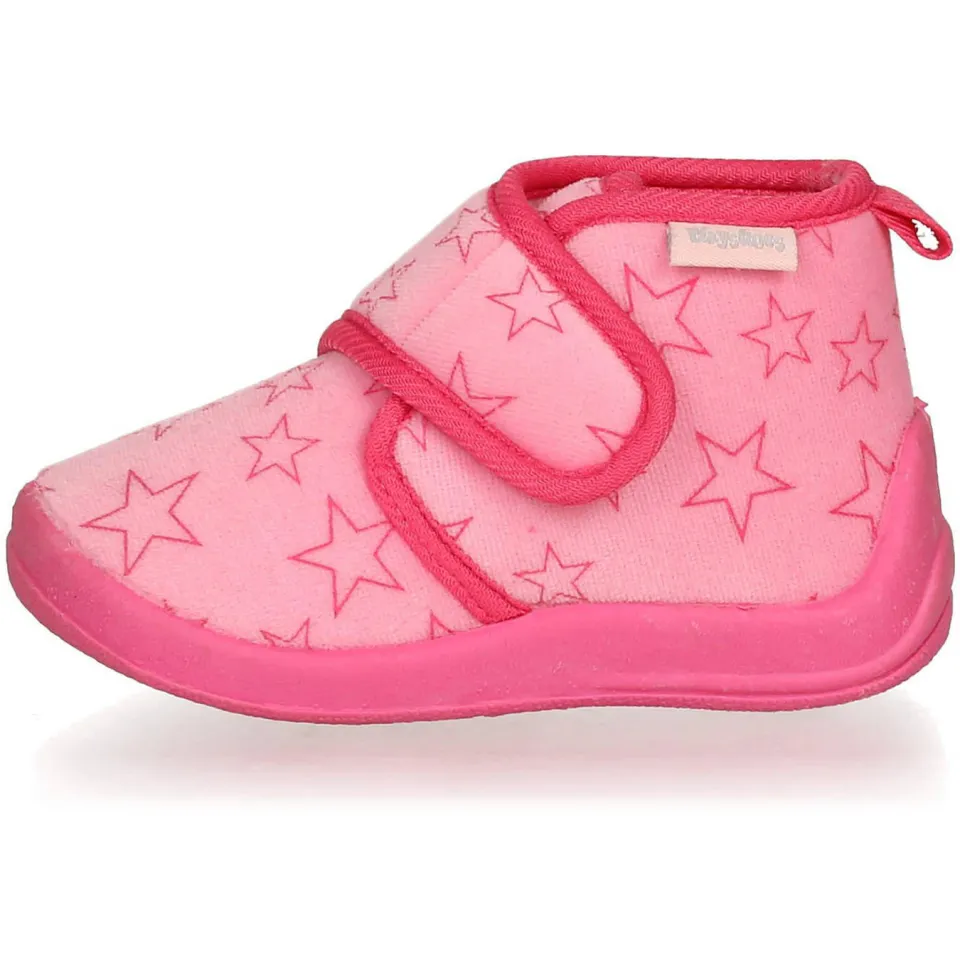 Playshoes pantoffels met sterrendessin Velcro roze/donkerroze, foto 6