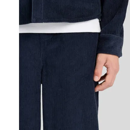 Lyle & Scott corduroy casual broek donkerblauw, foto 5
