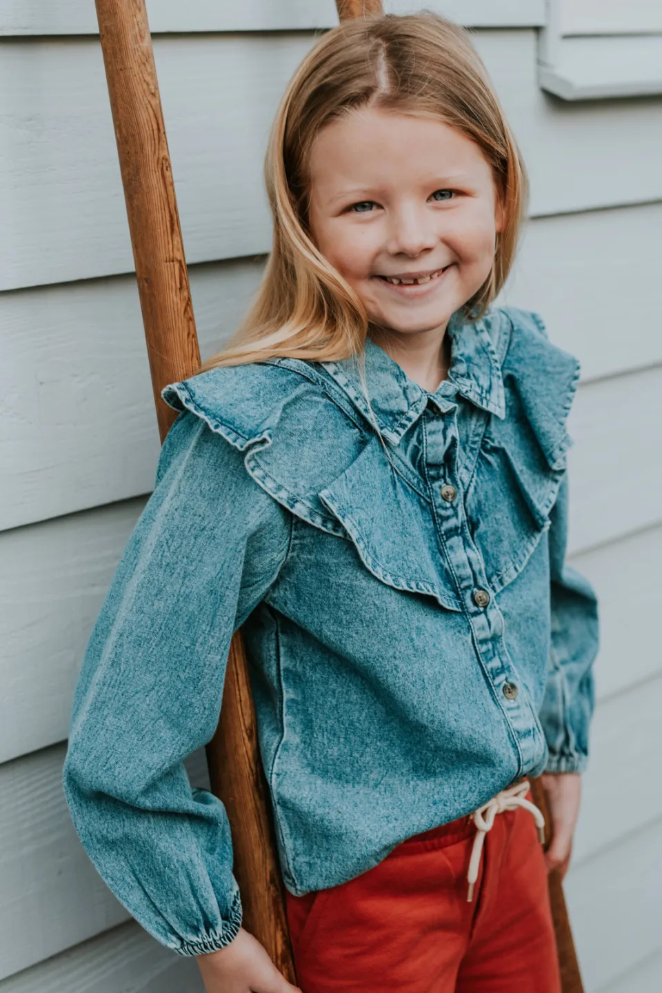 Koko Noko denim blouse lichtblauw, foto 8