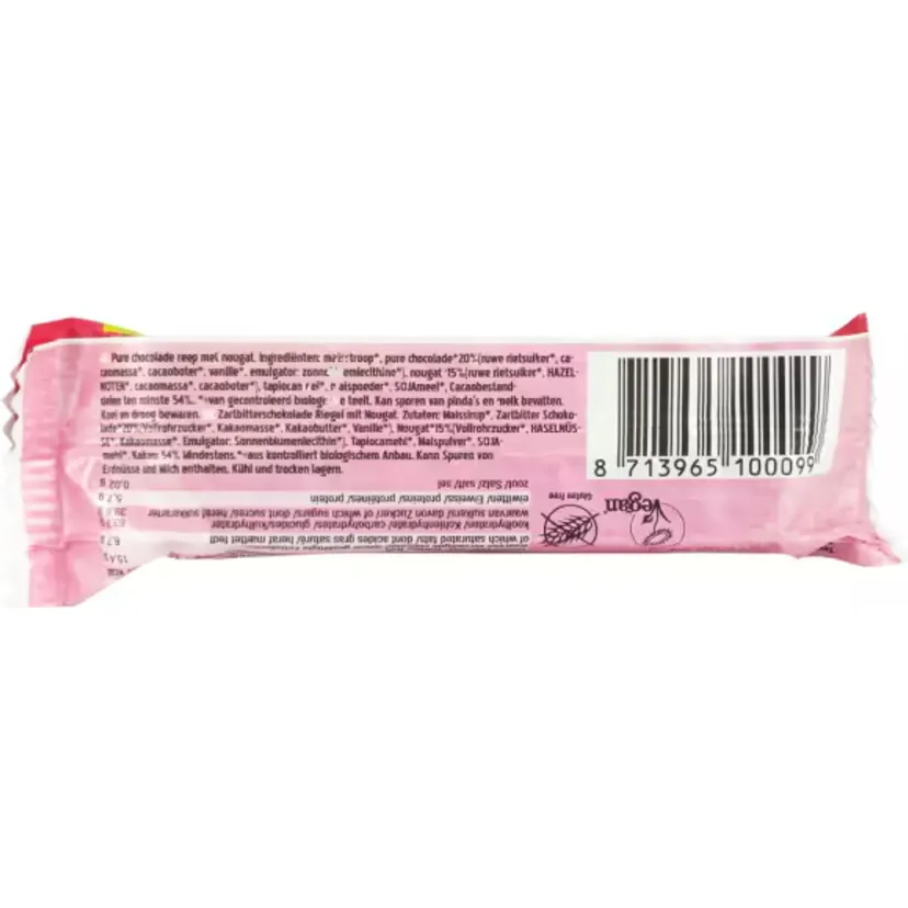 BonVita nougat reep dark chocolate, foto 2
