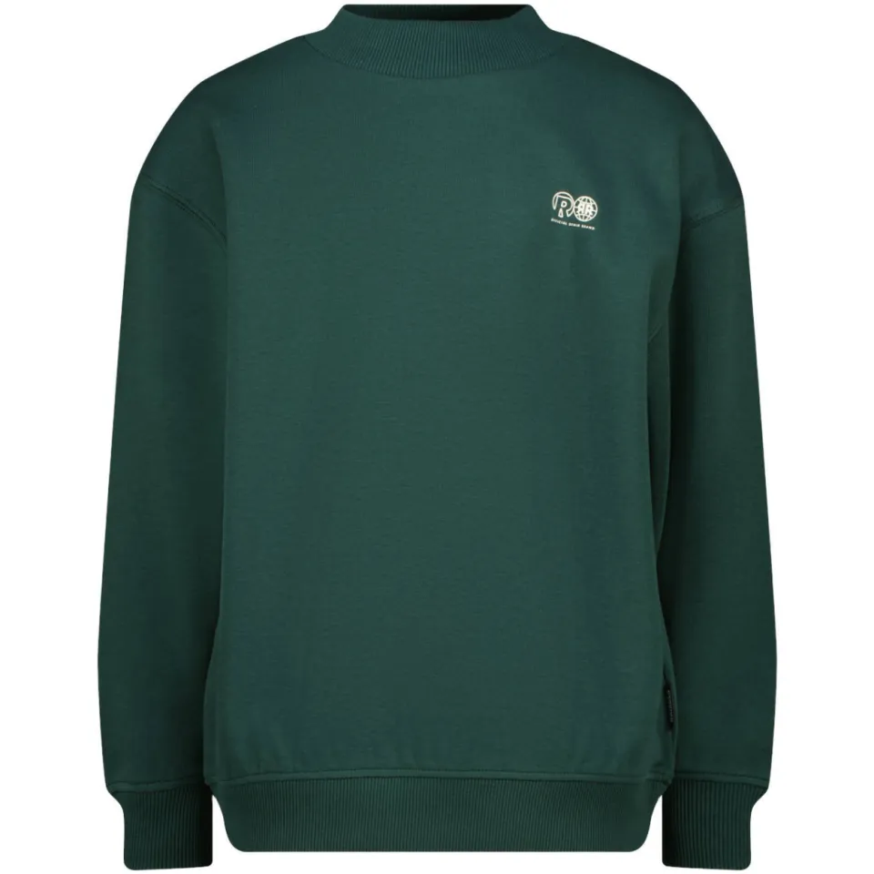 Raizzed boxy sweater met backprint - donkergroen, foto 3