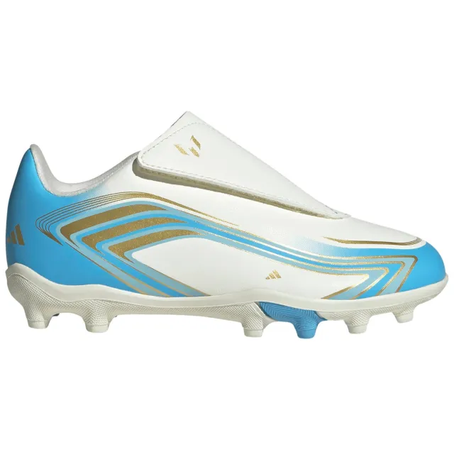 Adidas Performance F50 Messi Club junior imitatieleren voetbalschoenen - ivoor/blauw