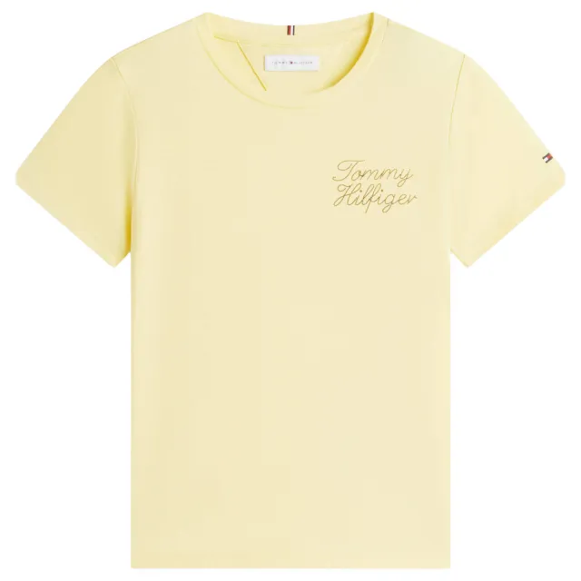 Tommy Hilfiger t-shirt geel met tekst, foto 2